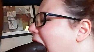 Big black cock raps up on the nerdy and curvy amateur