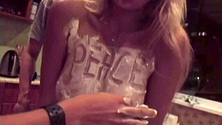 College Kelly Dances Naked With Cake Cream On Her Body, Feeling Intense Arousal