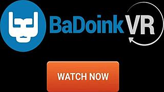 busty maddy may rides huge cock in vr fun