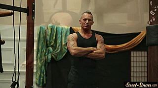 Teen Deepthroats Coach's Cock While Getting Fucked Hard