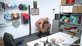Ashley Aleigh gets fingered and blown by police officer in British babe