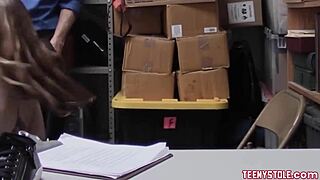 blonde teen gracie green caught shoplifting by tough guard