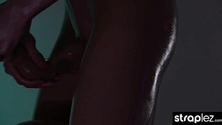 i watched these hot lesbians fuck with oily strap-ons