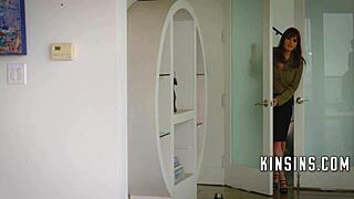 omg, this redhead step mom is corrupting her closeted stepdaughter with hot lesbian action! 😈