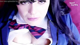 komi sheds her shy uniform for wild sex in cosplay