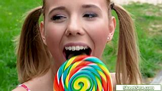 Hungarian teen gets fucked by her neighbor in the garage