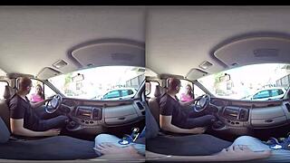 Wild teen 18+ with big tits in van VR sex!