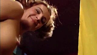 Pigtailed babe giggles while sucking and banging