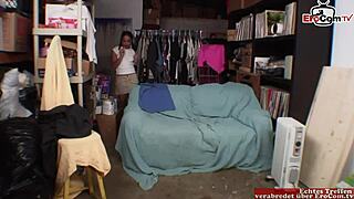 Hairy 18Yo Latina Teen With Small Tits Caught Masturbating