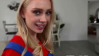 Gamer teen stepsister braylin bailey enjoys the activity with her stepbro like her favorite game