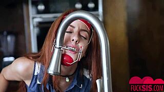 Cleo Bardot and Tyler Nixon explore the headgear hottie's big ass and tits in a steamy teen encounter.