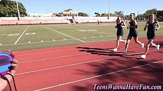 I love watching sporty teen 18+ lesbians lick each other at this high definition gay party with amateurs