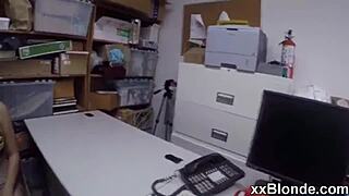 Teen Blonde Beauty Observed In Hood Voyeur Scene With Cute Charm