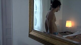 Cute ena sweet goes bananas for pleasure, licking and diving into her brunette pussy.