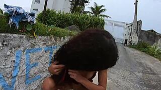 manoella fernandes stripping it all off at itanhaém beach, damn that juicy ass tho 😍