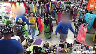 Officer Searches Stepsister With Intense Passion In The Shop