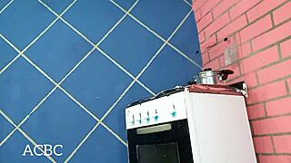 Nicoli Fox gets anal in the kitchen, clothes ripped off?