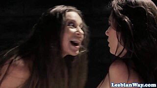 Busty Milf Licks Teen's Hairy Pussy