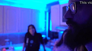 Linda takes off her clothes in the hot kitchen for blowjob and sex