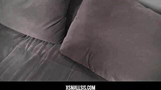 Redheads Alice and Kat blowjob and fuck lucky stepbro hard!