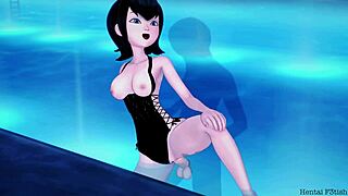 Mavis Screams During Wild Poolside Sex At Hotel Transylvania!