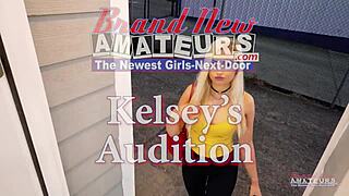 Kelsey, now Starlette Storm, tries first anal on casting couch with toys