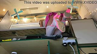 i love how this virgin teen tempts with her legs while serving