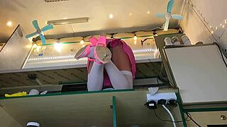 i love how this virgin teen tempts with her legs while serving