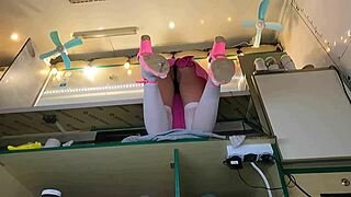 i love how this virgin teen tempts with her legs while serving