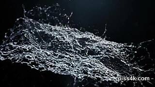 Cuddly Lesbian Teens Get Covered With Piss And Splatter Wet Snatches During Striptease And Dildo Play