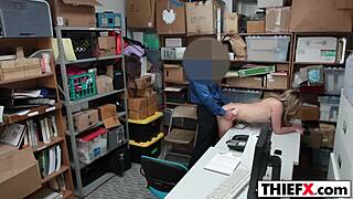 This pretty gal stole and got punished hard in garage