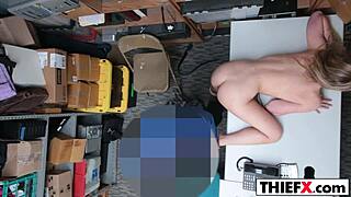 This pretty gal stole and got punished hard in garage