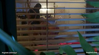 masked intruder says, 'you're mine now,' and fucks the busty student hard