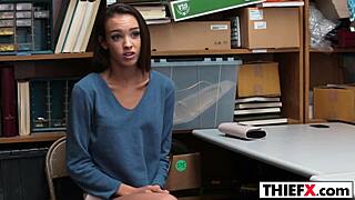 hot cutie thief gets nailed in garage