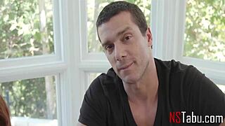 Vanna Bardot, the polite lil step sister, says 'fuck me hard' while getting her shaved pussy pounded.