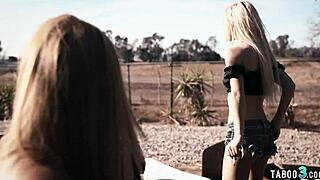 Milf stepmom licks teen stepdaughter to orgasm!