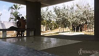 Skinny Twinks Fuck Near Football Field While Friends Play!