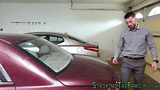 Pretty teen eagerly sucks her stepdad in a forbidden family encounter