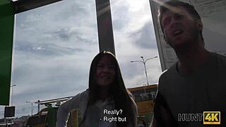 hunt4k guy trades girlfriend's pussy for a night's stay