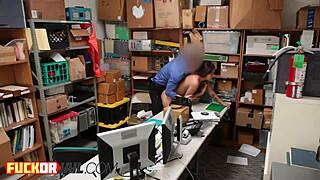 brunette teen punished hard for stealing