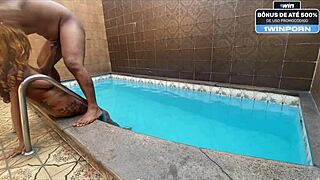 Piscininha Takes Lover's Hard Cock On Stairs