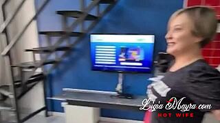 Intense Threesome: One Fucks While I Suck The Other