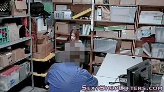 real redheaded teen with small tits in action