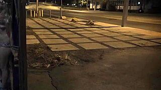 Teen chained in butt plug bondage domination