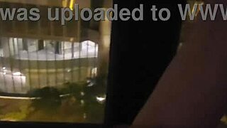 Desi girlfriend masturbates in front of hotel window (photo)