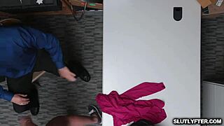 karlee grey flogging that large erect cock in the shop