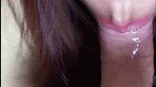 Hot Thai porn video for Busty Asian babe getting creampied and swallowing cum