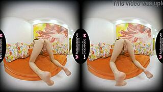 Regina Moonshine shows off her curvy tits outdoors with toys