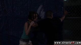 Cum on teen 18+ panties during rough outdoor public romp with Anya Olsen