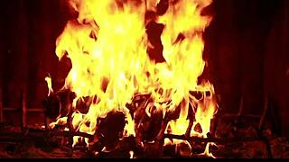 Cute Playful Teen Staci Silverstone Teasing By The Fire